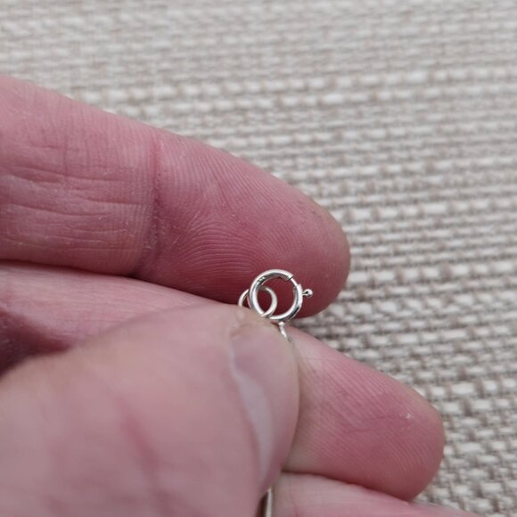 9 Inch Sterling Silver Rhodonite Stones Ankle Bracelet B487 - Picture 3 of 5